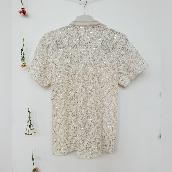 Vintage lace and beaded top - Picture 6 of 13